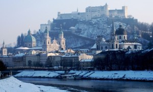 View of Salzburg's Old Town from the Salzach River