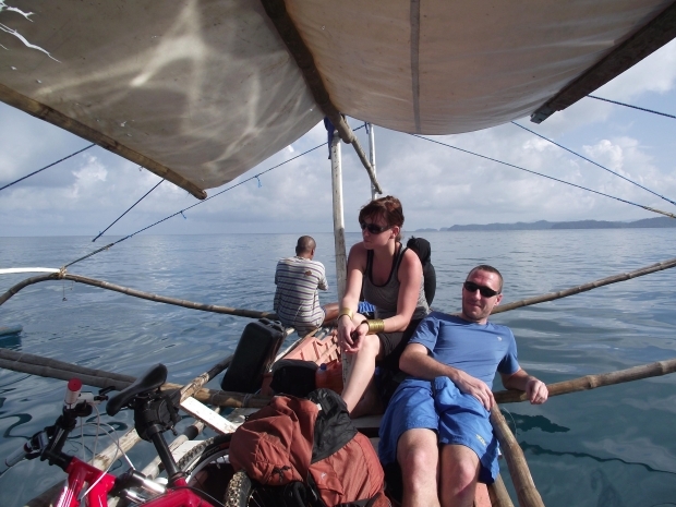 Pete and Claudia on the boat Philippines Pete and Claudia on the boat Philippines