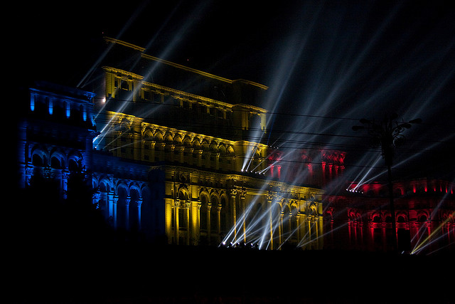 Romanian Parliament Palace New Years Eve Romanian Parliament Palace New Years Eve