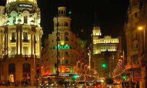 Gran Via, Madrid at night