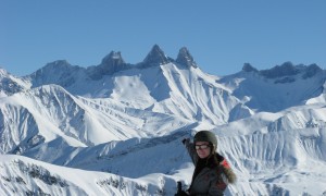 Debrah & The boobs of les Sybelles, officially called “Les Aguilles d'Arves”