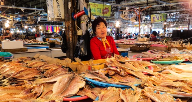 five day market trader with dried fish five day market trader with dried fish