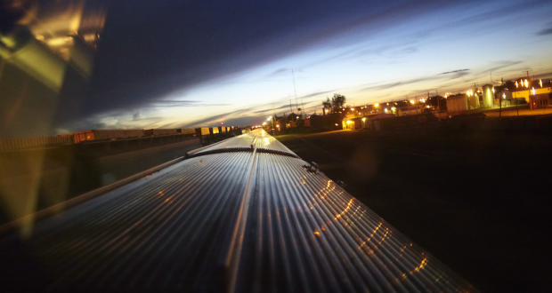 Canada train by night